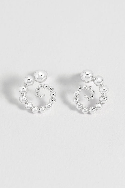 Beaded Swirl Earrings