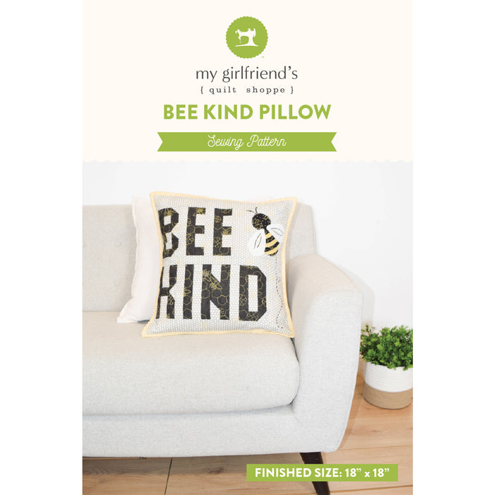 Bee Kind Pillow (Downloadable Sewing Pattern)