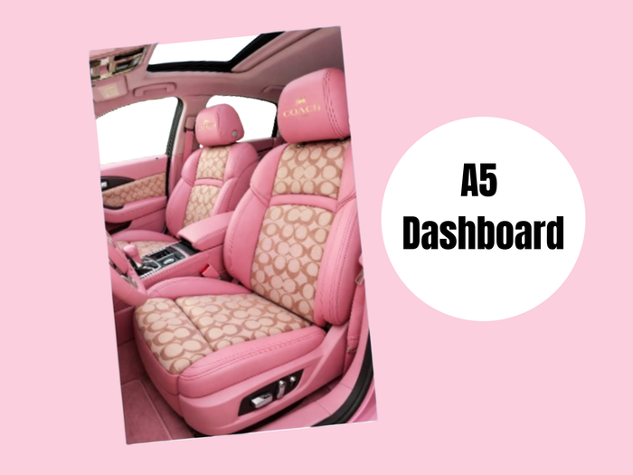 Binder Dashboard | A5 Rings | Pink Coach Car Seat