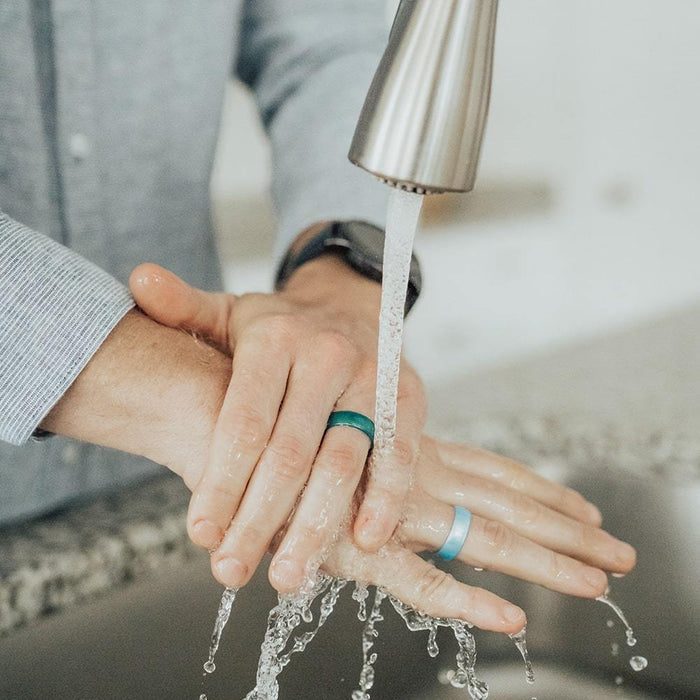 Birthstone Classic Silicone Ring - Aquamarine
