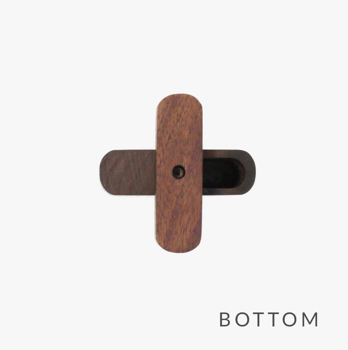 Black walnut tinderbox dugout for SilverStick one hitter taster pipe with a filter (8957435267)