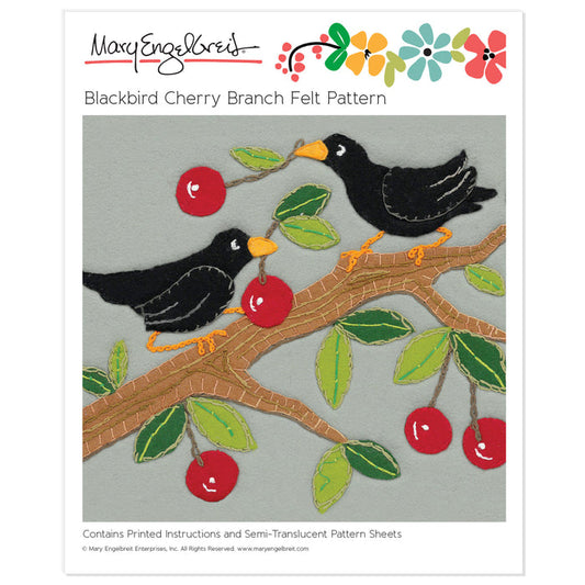 Blackbird Cherry Branch Felt Kit