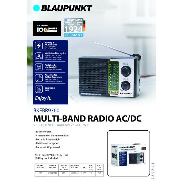 Blaupunkt Multi-band AM/FM Radio