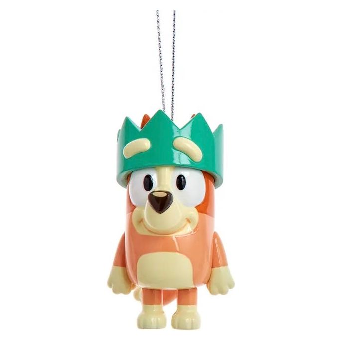 Bluey and Friends 3" Character Christmas Ornament - BINGO WITH GREEN CROWN - Owl & Goose Gifts