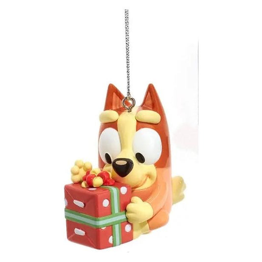 Bluey and Friends 3" Character Christmas Ornament - BINGO WITH PRESENT - Owl & Goose Gifts