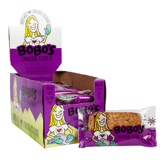 Bobo's Cinnamon Raisin Oat Bars - 12 Count 3 OZ