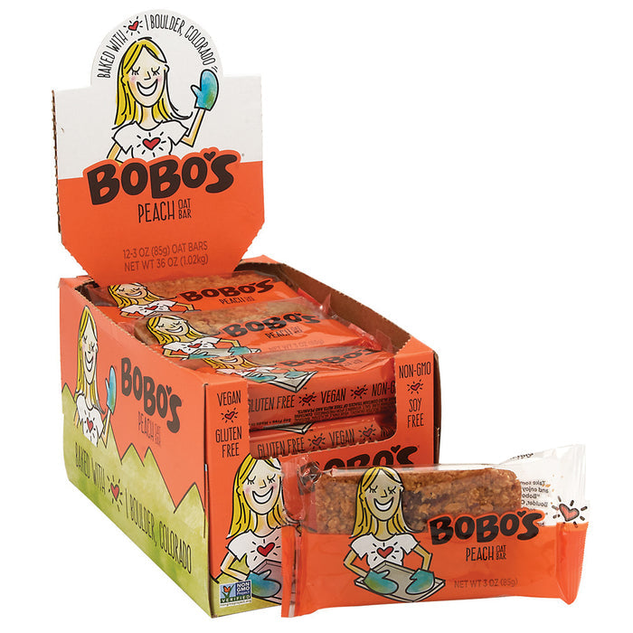 Bobo's Peach Oat Bars - 12 Count