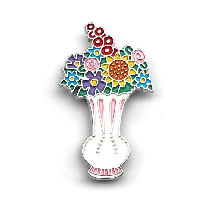 Bouquet Enamel Art Pin