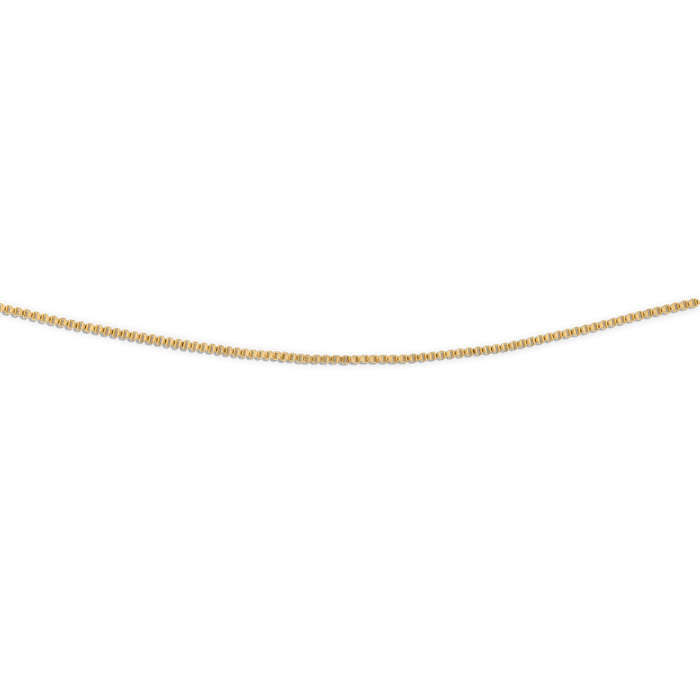 Box Chain Necklace - 18k gold filled 1mm box chain necklace