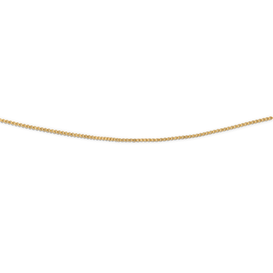 Box Chain Necklace - 18k gold filled 1mm box chain necklace