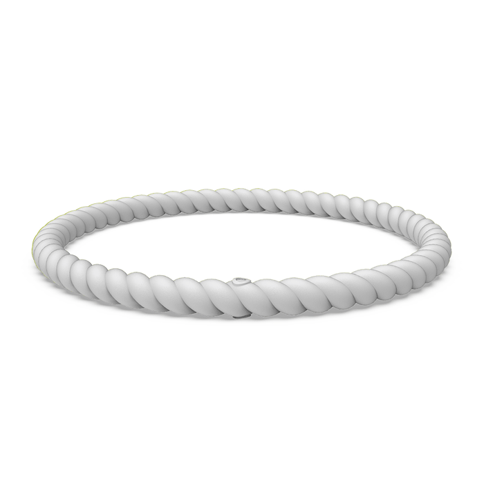 Braided Stackable Silicone Bracelet - Misty Grey