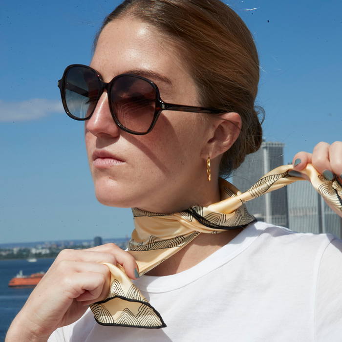 Brian Rea’s Silky Landscape Scarf - Lifestyle Shot 1