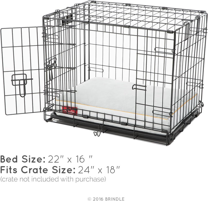BRINDLE Shredded Memory Foam Pet Bed Small 22in X 16in Stone Plush