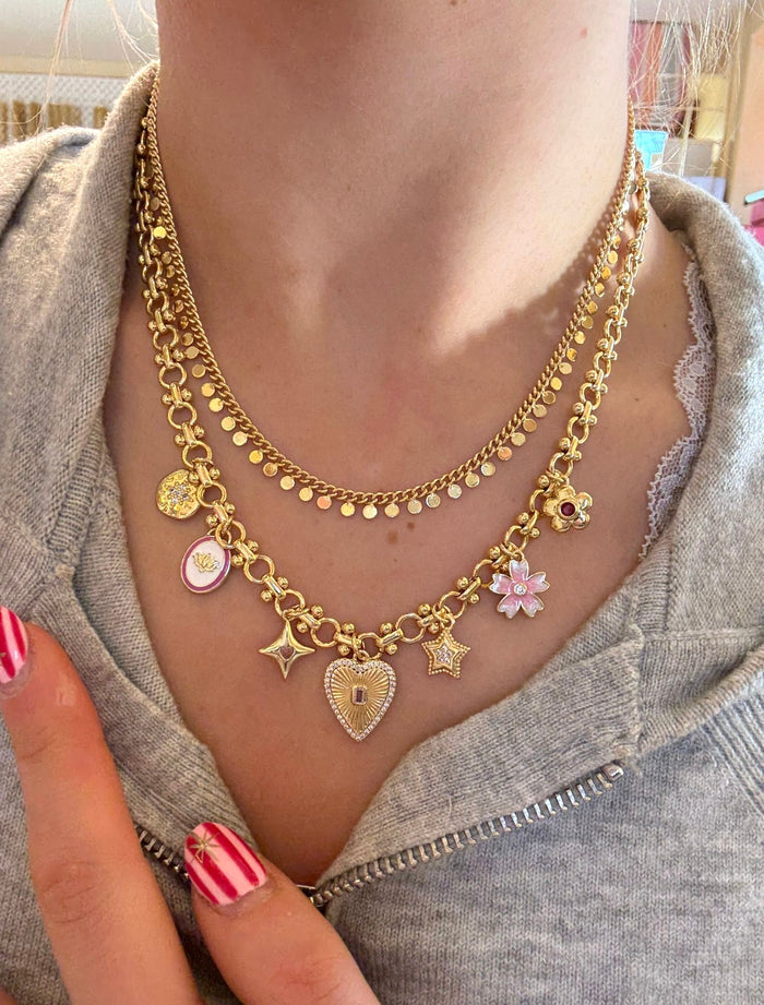 Trendy charm necklace for summer jewellery styling
