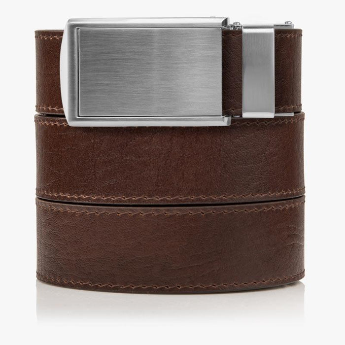 Brown Top Grain Leather Belts - SlideBelts