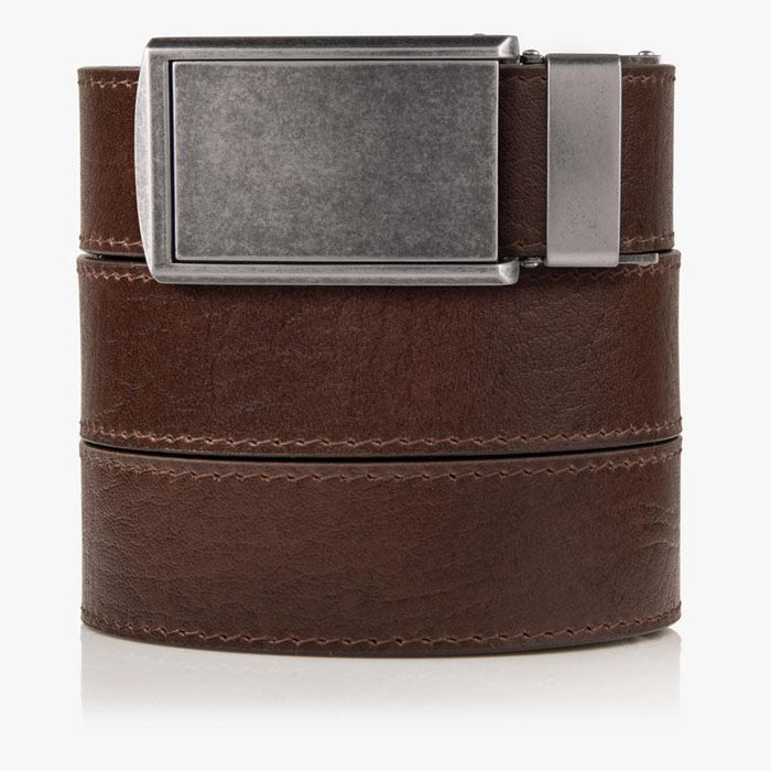 Brown Top Grain Leather Belts - SlideBelts