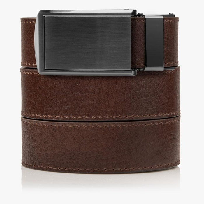 Brown Top Grain Leather Belts - SlideBelts