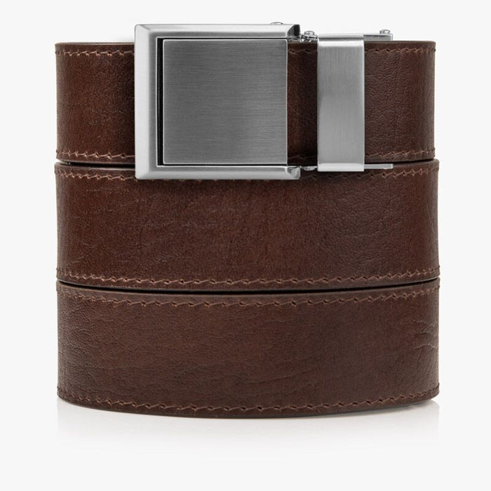 Brown Top Grain Leather Belts - SlideBelts