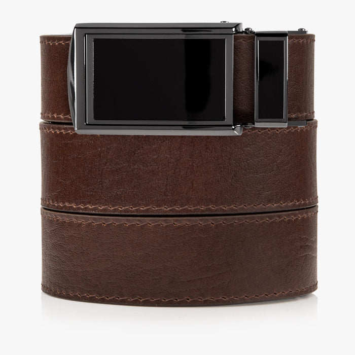 Brown Full Grain Leather Belt (Custom - Front)