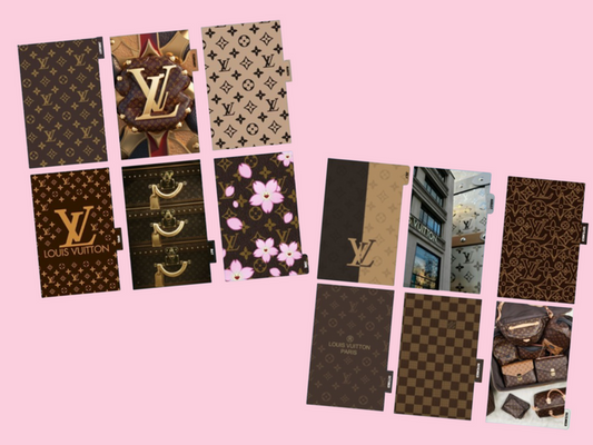 Brown L | Monthly Divider | Personal Wide | Set of 12