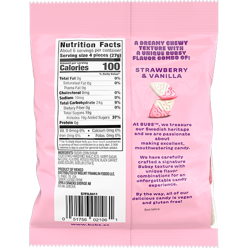 Bubs Foam Candy - Strawberry Vanilla 5.5oz