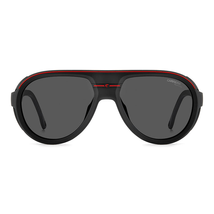 Carrera C SPORT 09 Aviator Sunglasses with Magnetic Side Spoilers Matte Black Red – front view