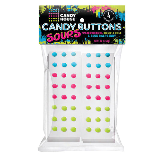 Candy House Sour Candy Buttons Peg Bag - 24 Count