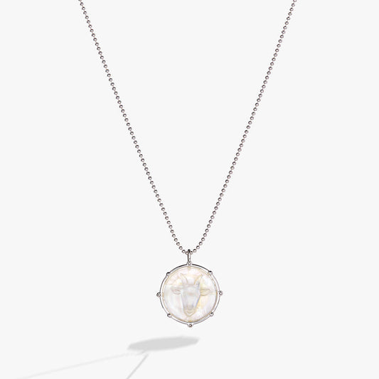 Capricorn Zodiac Double-Sided Charm Necklace