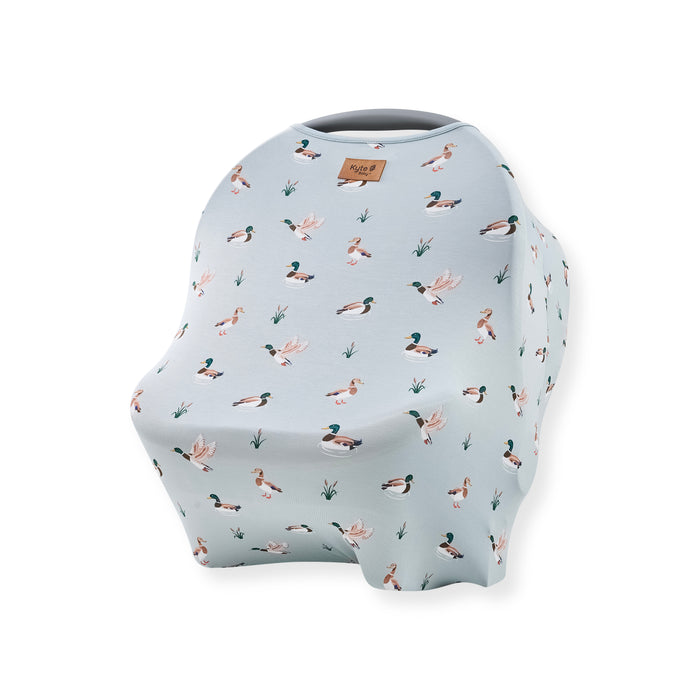 Car Seat Cover in Mallard Duck shown over a car seat