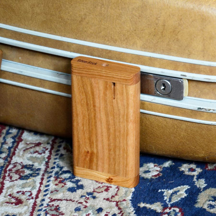 cherry wood dugout for SilverStick one hitter (1352563523676)