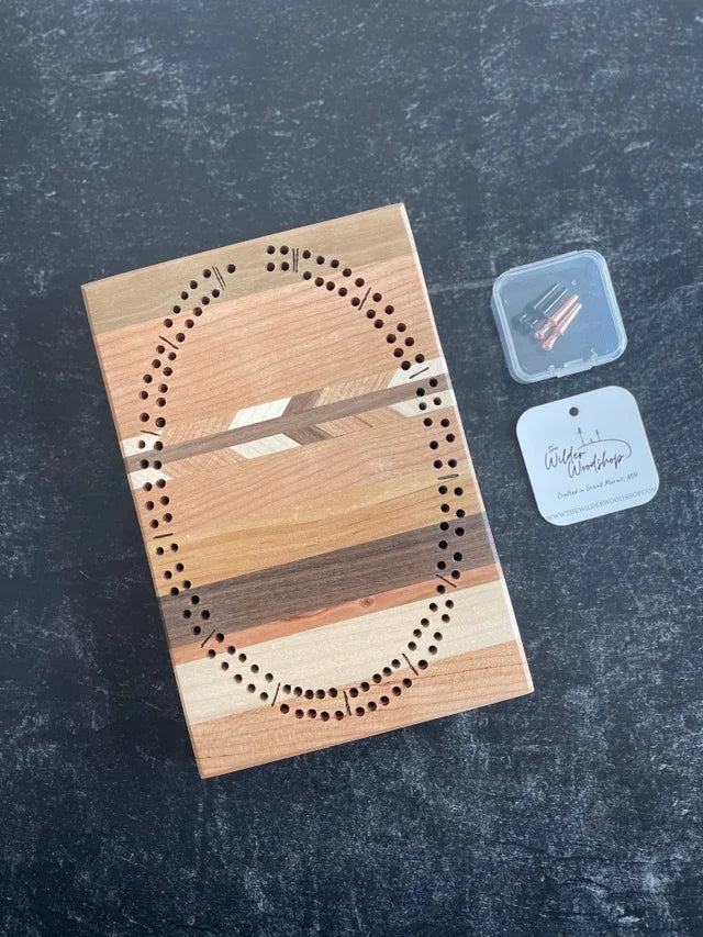 Chevron Cribbage Board