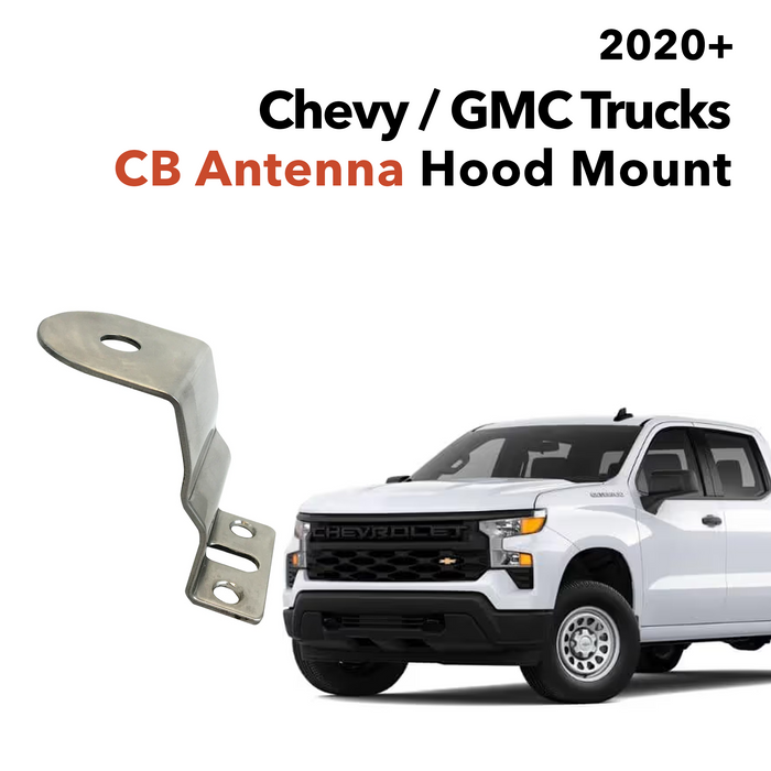 Chevy GMC CB Antenna Hood Mount (2020+) | Right Channel Radios