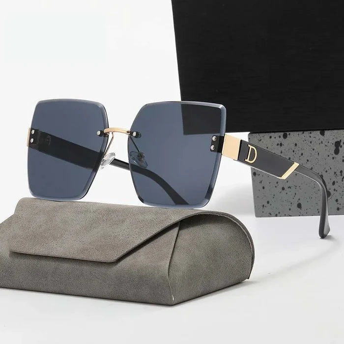 Chiara Belladonna Rimless Square Gradient Unisex Sunglasses