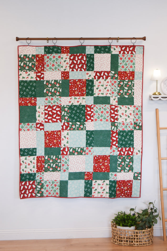 Christmas Flannel Disappearing 9-Patch Fabric Kit