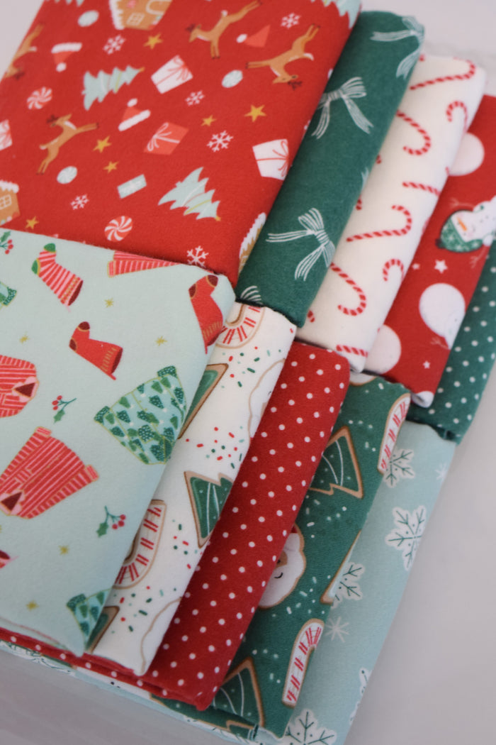 Christmas Flannel Disappearing 9-Patch Fabric Kit