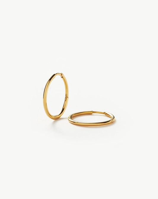 Classic Small Hoop Earrings | 18ct Gold Plated Earrings Missoma