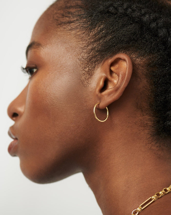 Classic Small Hoop Earrings | 18ct Gold Plated Earrings Missoma