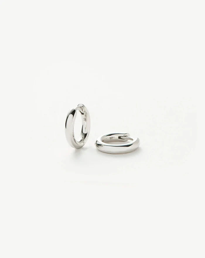 Classic Tunnel Mini Hoop Earrings | Silver Plated Earrings Missoma