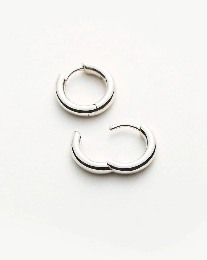 Classic Tunnel Mini Hoop Earrings | Silver Plated Earrings Missoma