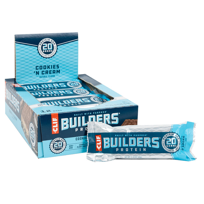Clif Bar Builders Cookies and Cream Protein Bar - 12 Count - 2.4 OZ