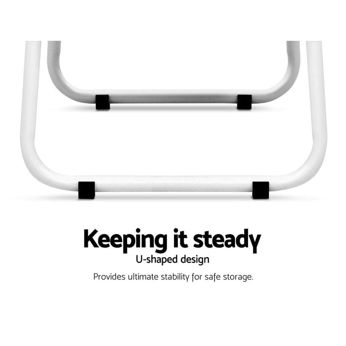 Closet Storage Rack Clothes Hanger Shelf Garment Rail Stand Wardrobe Organiser White -Home Living Store - -