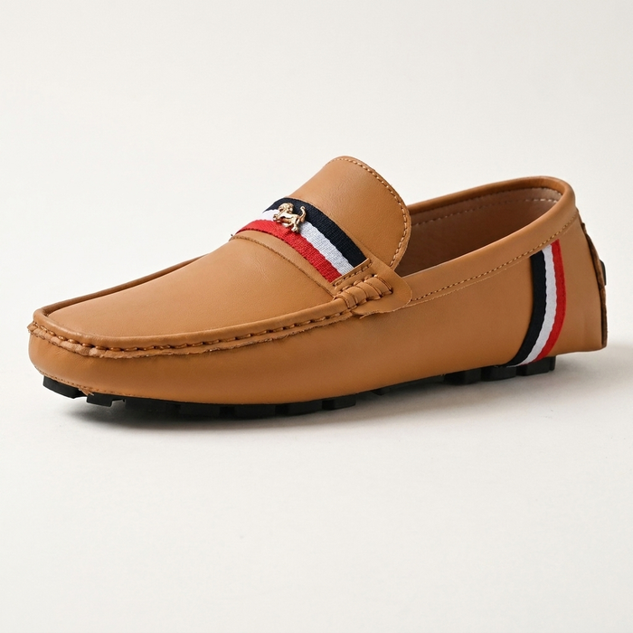 Comfortable Stripe Pattern Slip-On Loafers Men’s