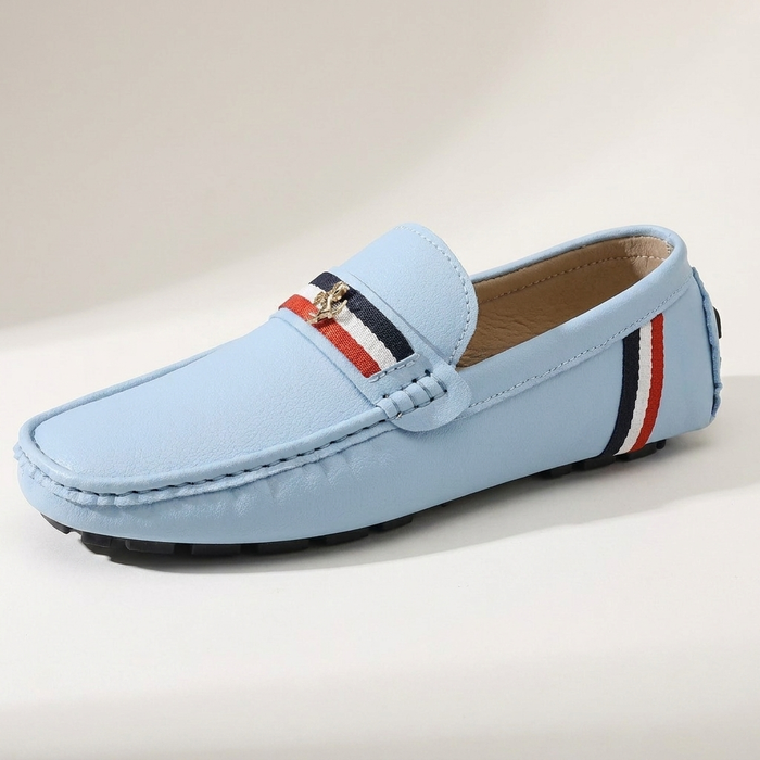 Comfortable Stripe Pattern Slip-On Loafers Men’s
