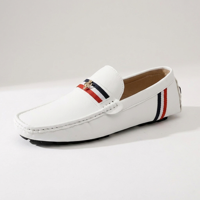 Comfortable Stripe Pattern Slip-On Loafers Men’s
