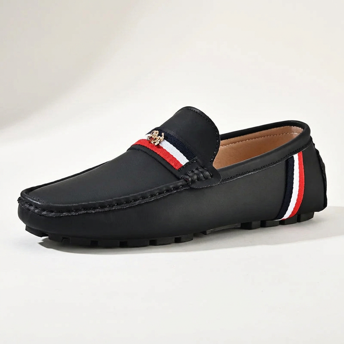 Comfortable Stripe Pattern Slip-On Loafers Men’s