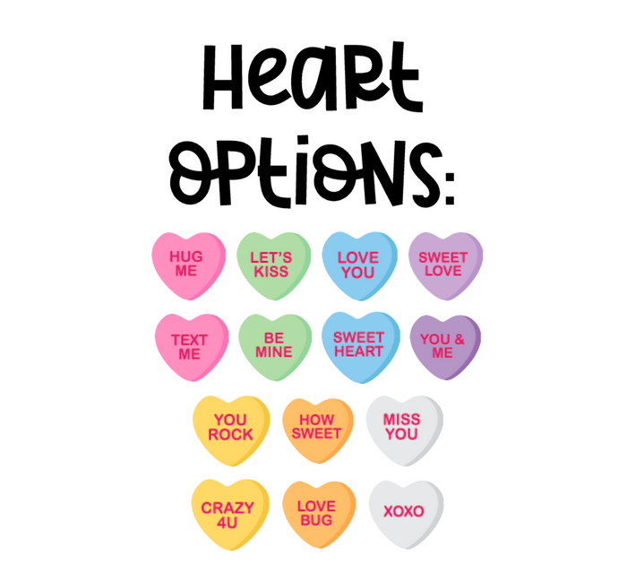 Conversation Heart Mini Tab Planner Dividers - SIDE TABS
