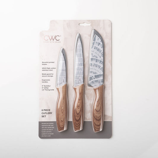 Cook With Color 3pc Knife Set