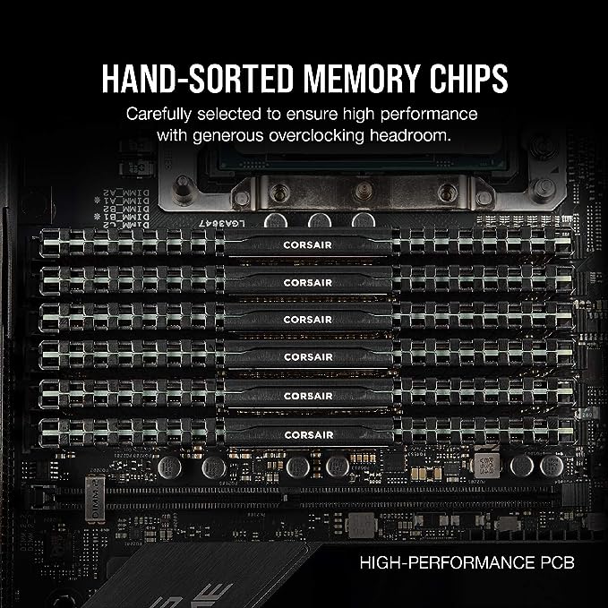 CORSAIR CMK8GX4M1A2400C16 DDR4 DRAM 2400MHz Memory Kit Vengeance LPX Black 8GB