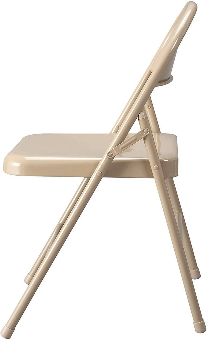 Cosco Steel Folding Chair Sand Colour The Steel Folding Chair saves space and time with its convenient folding frame-341892 Hannah's Variety Store