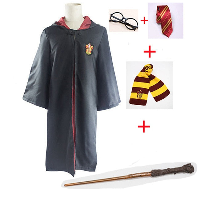 Cosplay Cape Wand Tie Glasses Hat